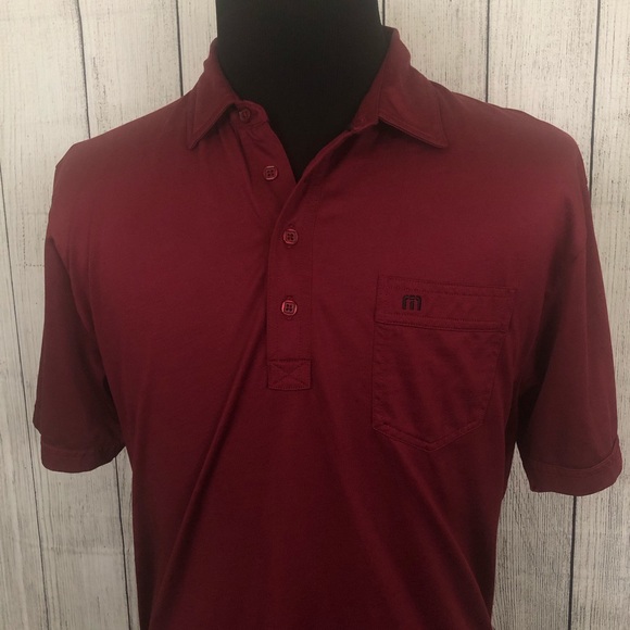 Travis Mathew Other - Travis Mathew XL Burgundy Stretch Golf Polo Shirt